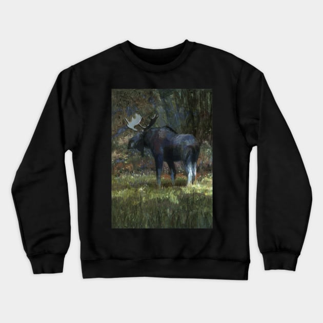 Moose Crewneck Sweatshirt by David Kennett